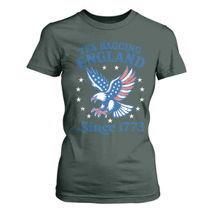 Tea Bagging England Since 1773 T Shirt For Women Patriotic Eagle 4th of July