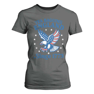 Tea Bagging England Since 1773 T Shirt For Women Patriotic Eagle 4th of July