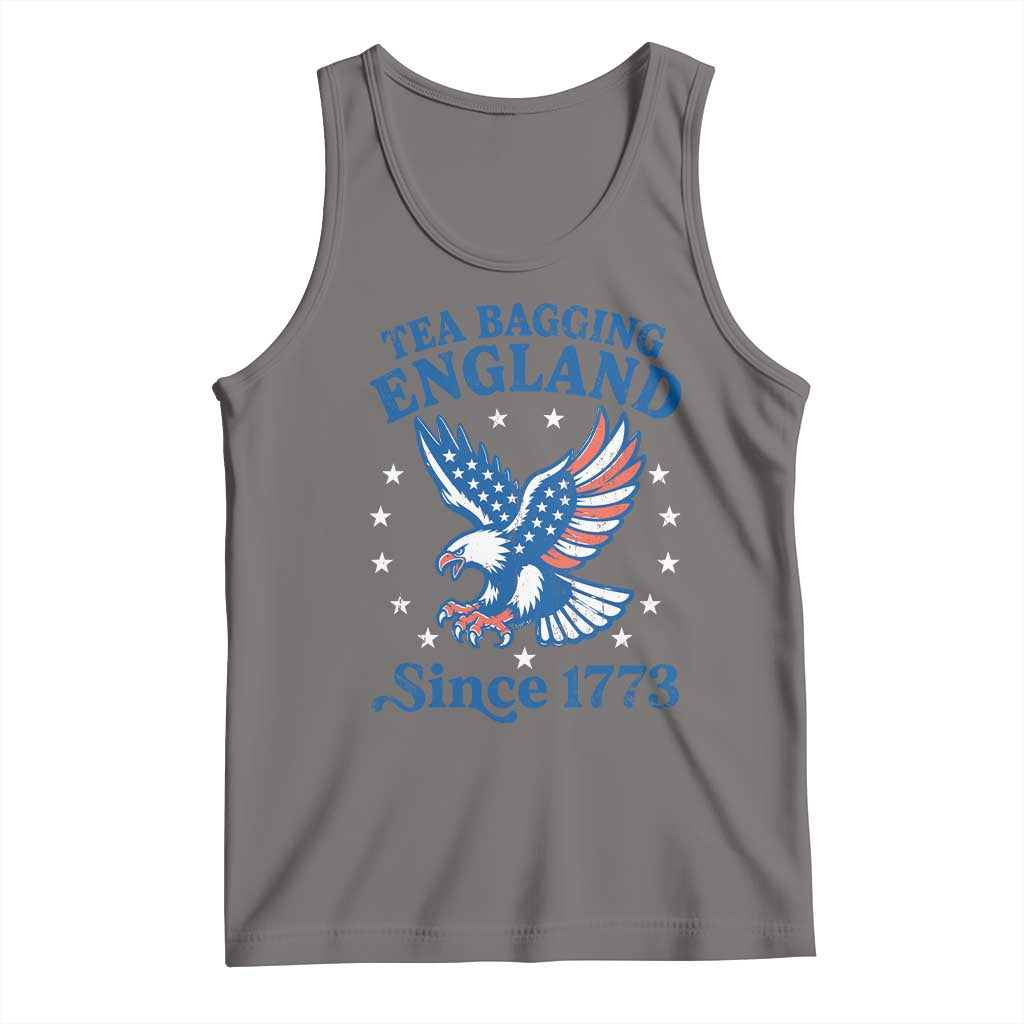 Tea Bagging England Since 1773 Tank Top Patriotic Eagle 4th of July
