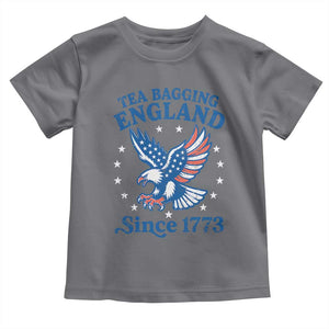 Tea Bagging England Since 1773 Toddler T Shirt Patriotic Eagle 4th of July