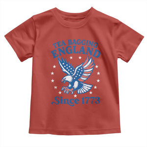 Tea Bagging England Since 1773 Toddler T Shirt Patriotic Eagle 4th of July