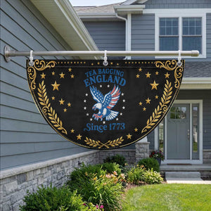 Tea Bagging England Since 1773 Patriotic Fan Flag Eagle 4th of July