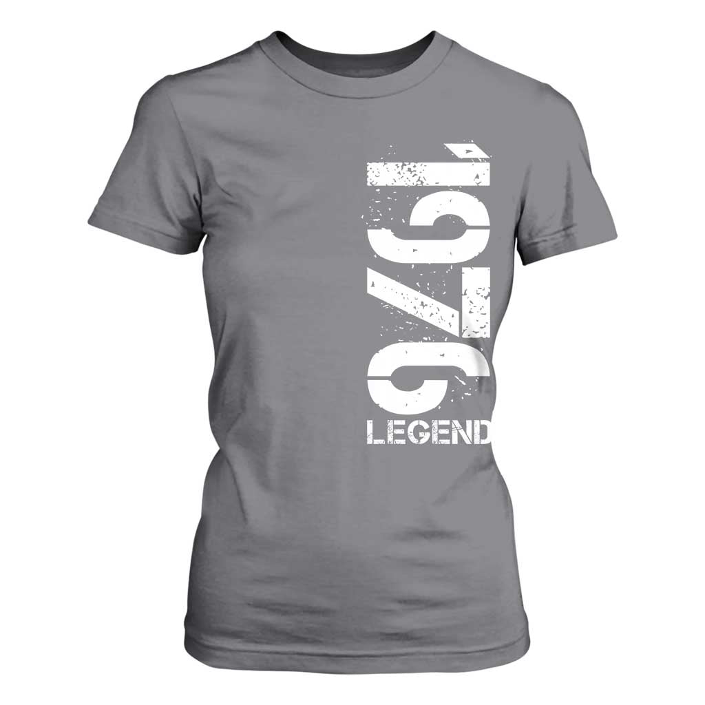 Vintage 1976 Legend T Shirt For Women 50th Birthday Gifts Special Milestone TS11 Charcoal Print Your Wear