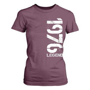 Vintage 1976 Legend T Shirt For Women 50th Birthday Gifts Special Milestone TS11 Maroon Print Your Wear