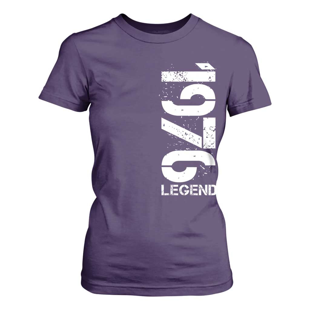 Vintage 1976 Legend T Shirt For Women 50th Birthday Gifts Special Milestone TS11 Purple Print Your Wear