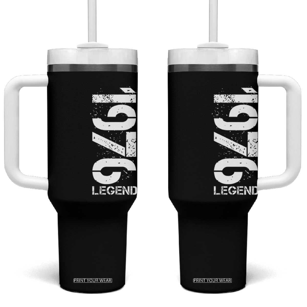 Vintage 1976 Legend Tumbler With Handle 50th Birthday Gifts Special Milestone TS11 One Size: 40 oz Black Print Your Wear