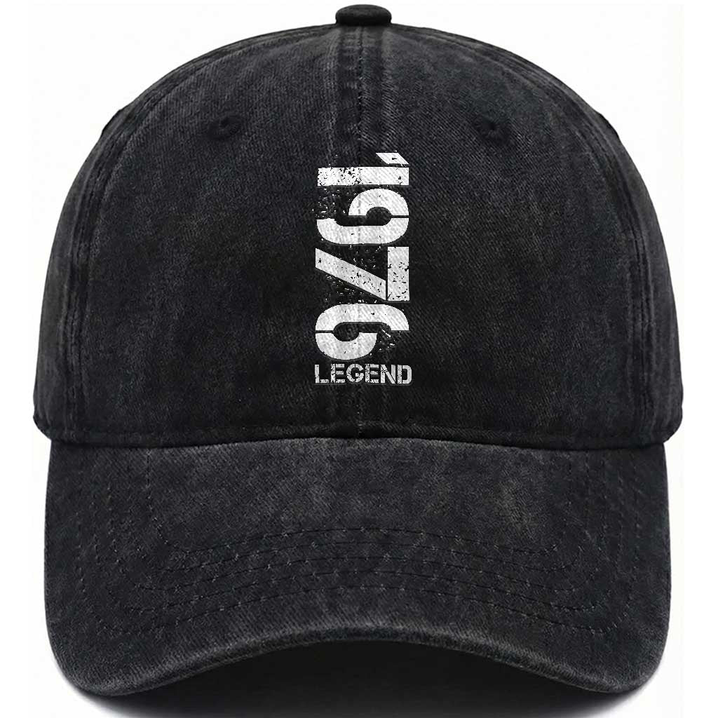Vintage 1976 Legend Washed Cotton Baseball Cap 50th Birthday Gifts Special Milestone TS11 Print Your Wear