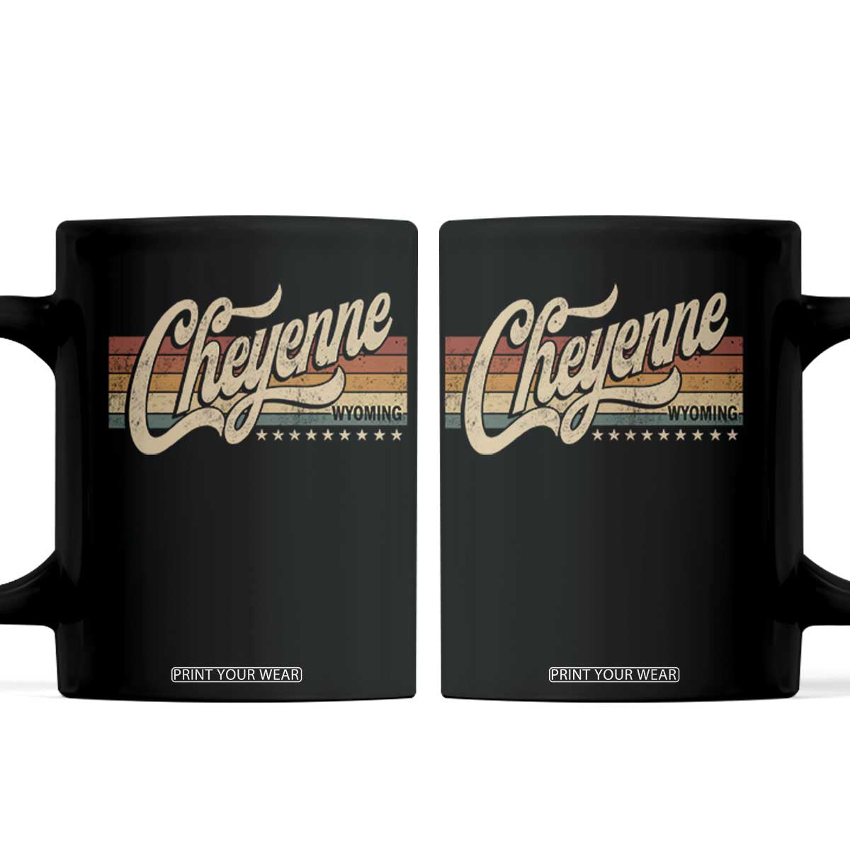 Cheyenne Wyoming Pride Retro Vintage WY State Coffee Mug