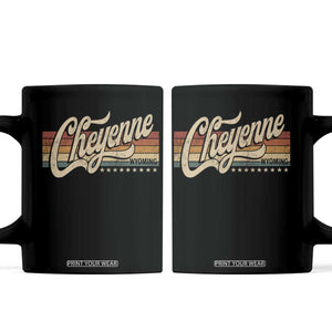 Cheyenne Wyoming Pride Retro Vintage WY State Coffee Mug