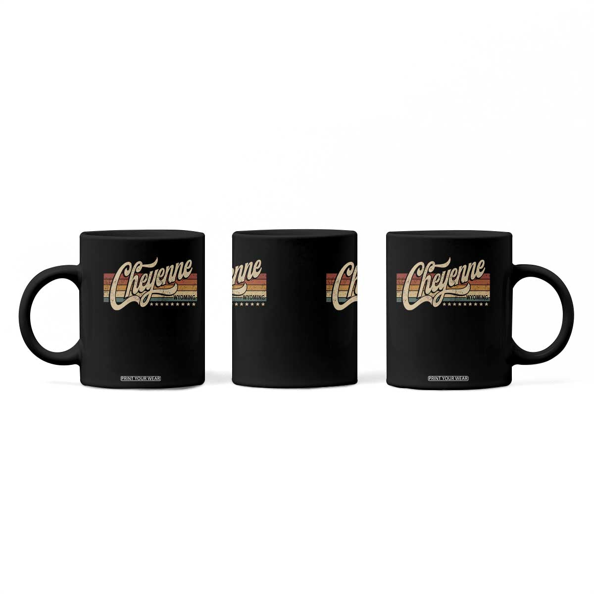Cheyenne Wyoming Pride Retro Vintage WY State Coffee Mug