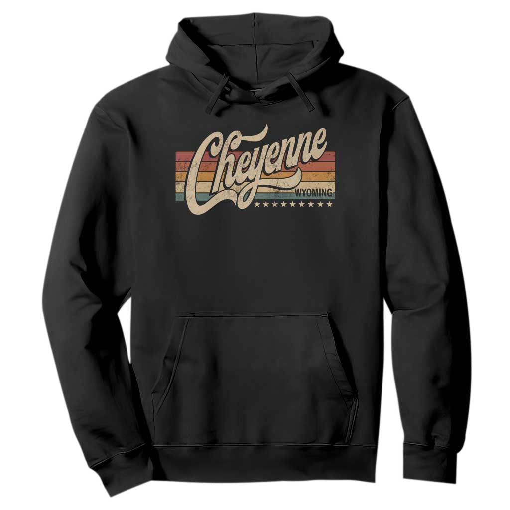 Cheyenne Wyoming Pride Retro Vintage WY State Hoodie