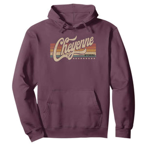 Cheyenne Wyoming Pride Retro Vintage WY State Hoodie