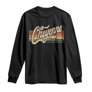 Cheyenne Wyoming Pride Retro Vintage WY State Long Sleeve Shirt