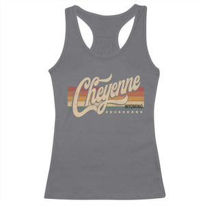 Cheyenne Wyoming Pride Retro Vintage WY State Racerback Tank Top