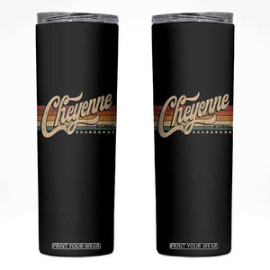 Cheyenne Wyoming Pride Retro Vintage WY State Skinny Tumbler
