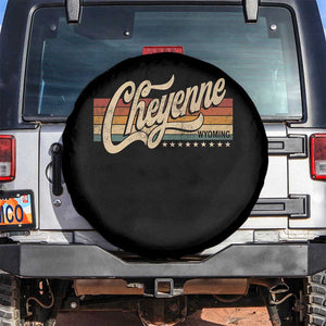 Cheyenne Wyoming Pride Retro Vintage WY State Spare Tire Cover
