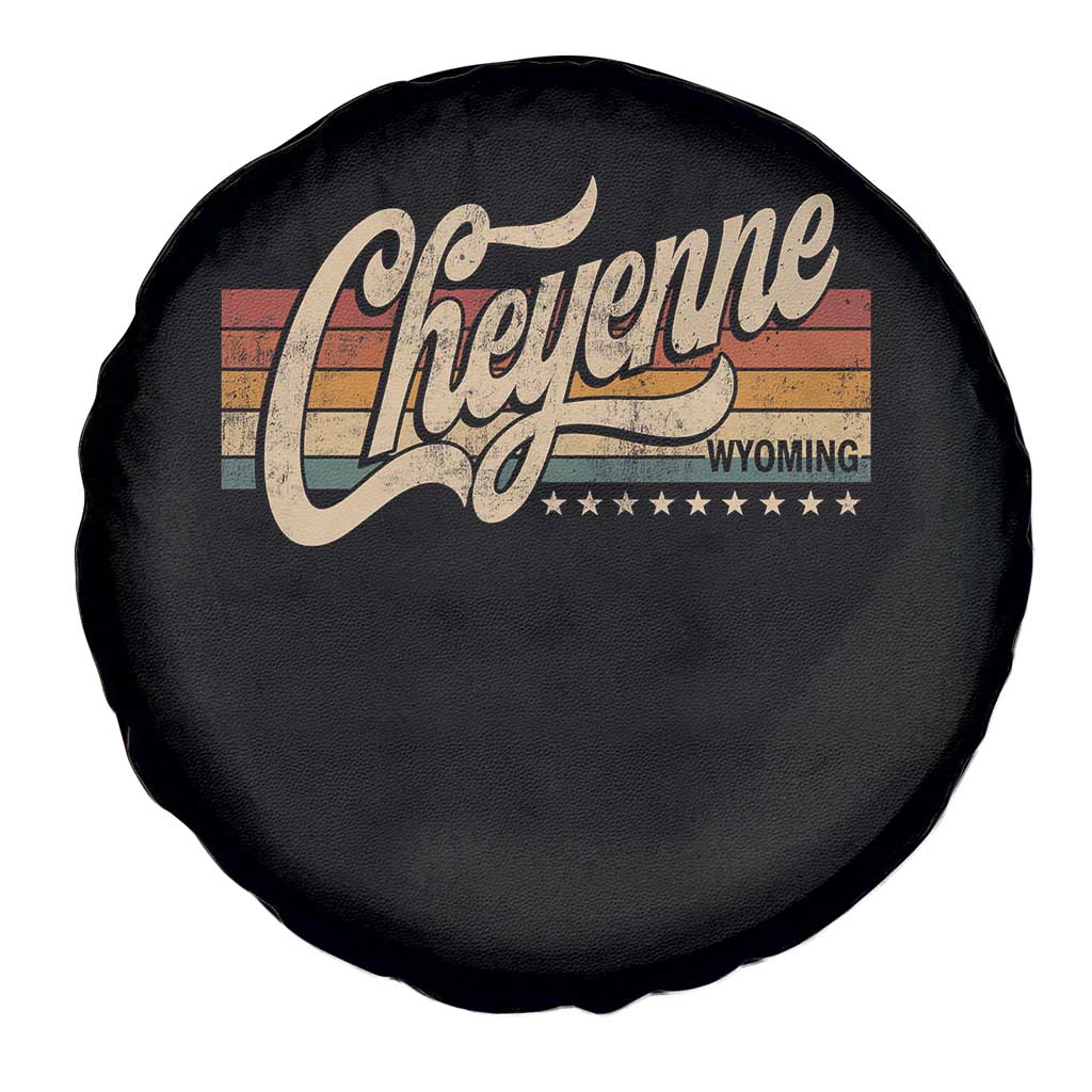Cheyenne Wyoming Pride Retro Vintage WY State Spare Tire Cover