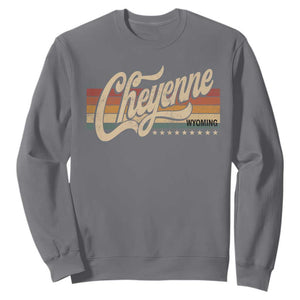 Cheyenne Wyoming Pride Retro Vintage WY State Sweatshirt