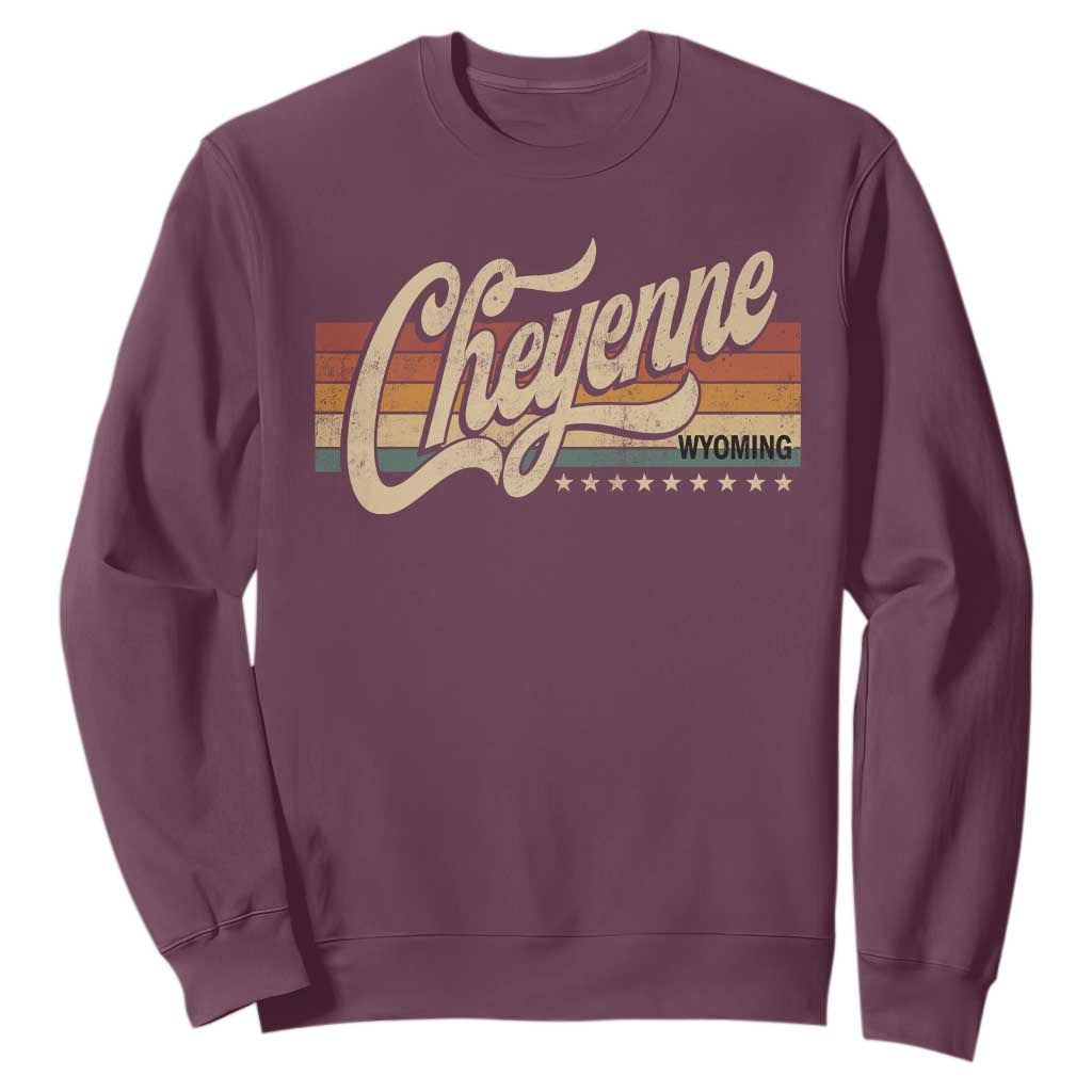 Cheyenne Wyoming Pride Retro Vintage WY State Sweatshirt