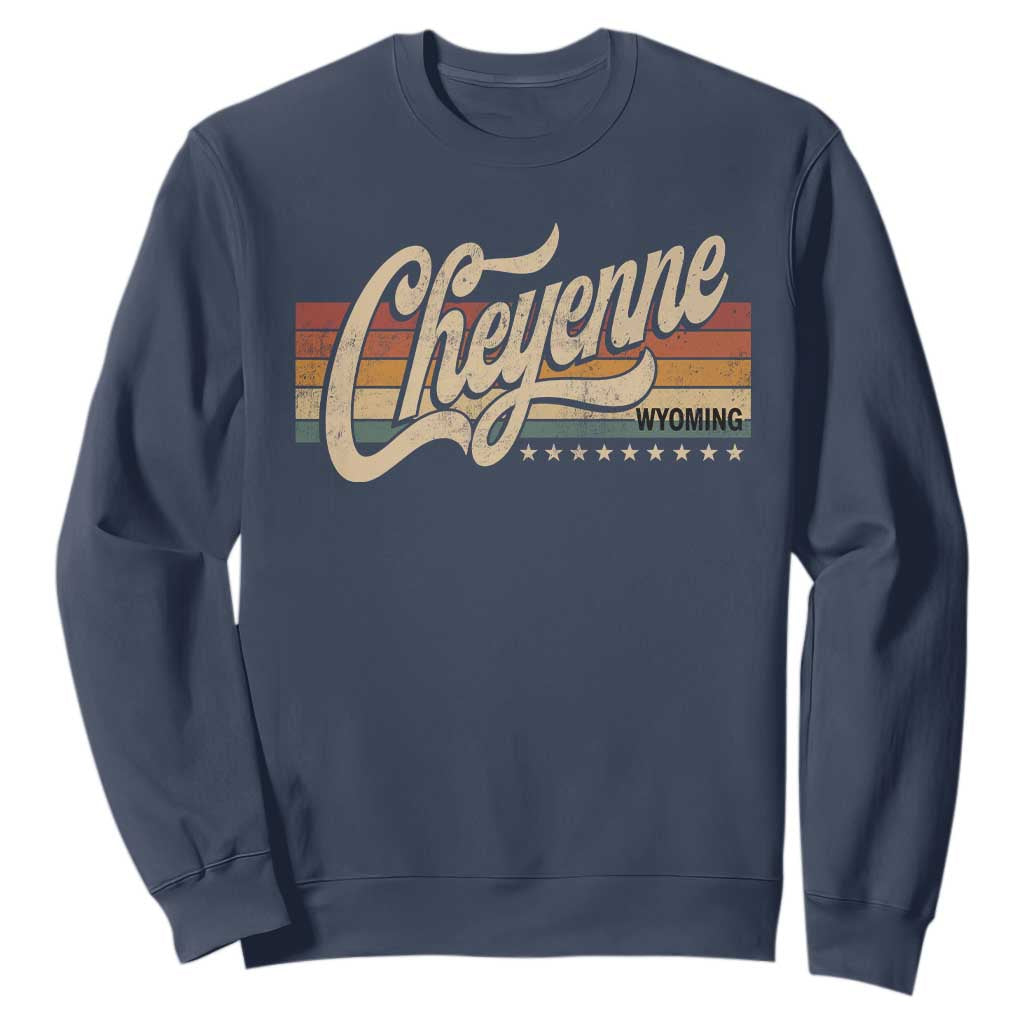 Cheyenne Wyoming Pride Retro Vintage WY State Sweatshirt
