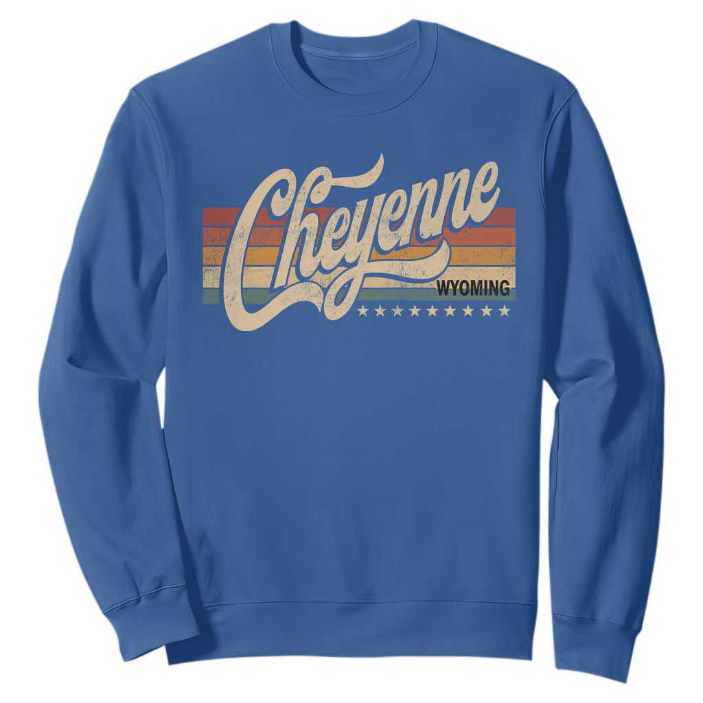 Cheyenne Wyoming Pride Retro Vintage WY State Sweatshirt