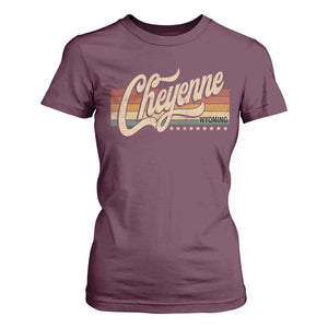 Cheyenne Wyoming Pride Retro Vintage WY State T Shirt For Women