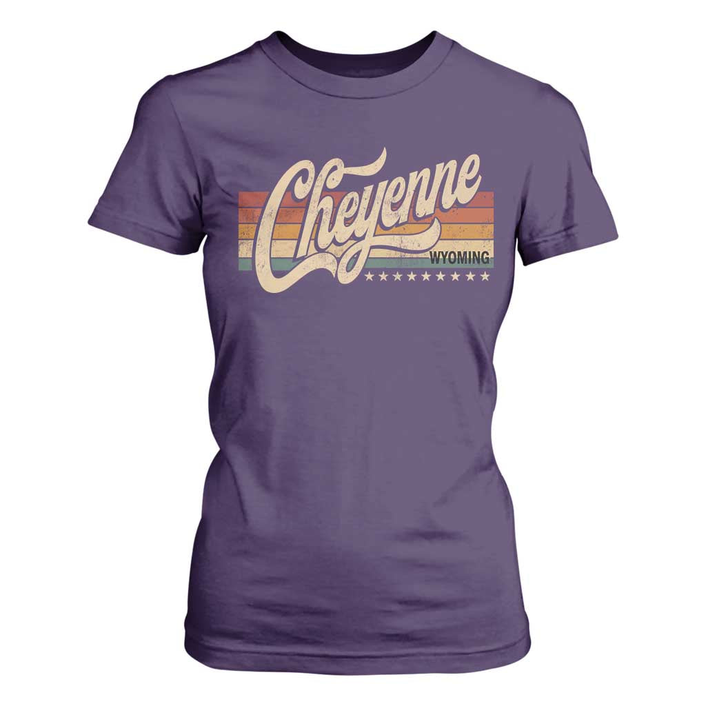 Cheyenne Wyoming Pride Retro Vintage WY State T Shirt For Women