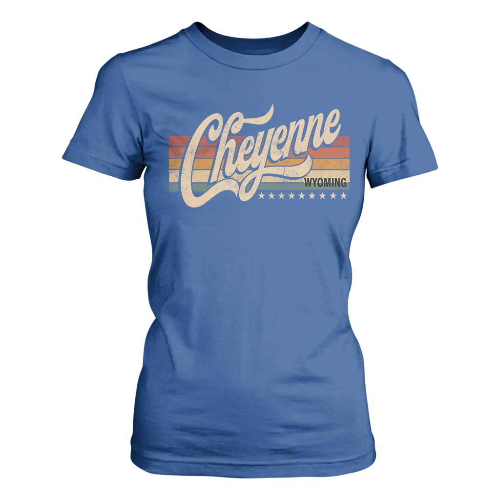 Cheyenne Wyoming Pride Retro Vintage WY State T Shirt For Women