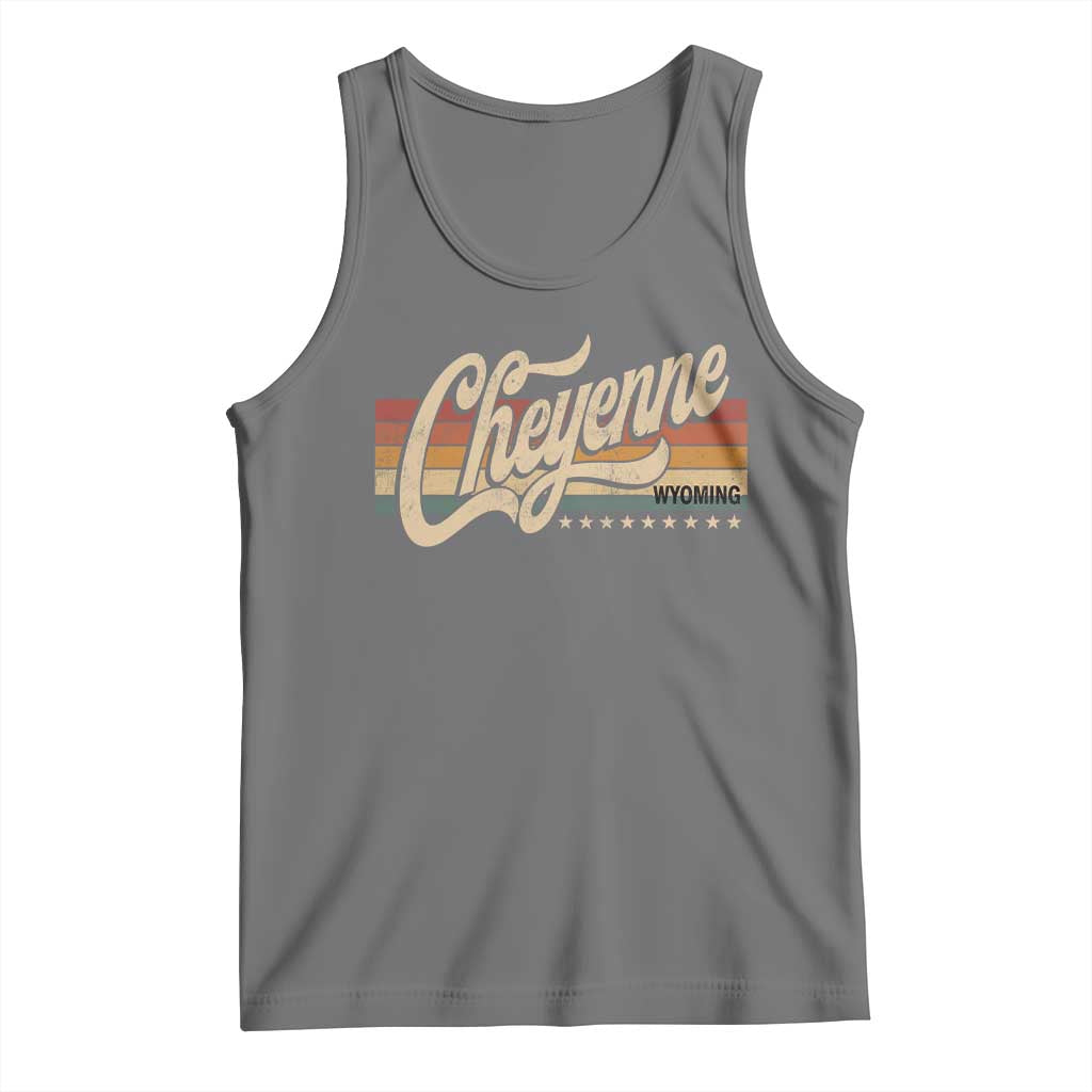 Cheyenne Wyoming Pride Retro Vintage WY State Tank Top