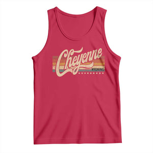 Cheyenne Wyoming Pride Retro Vintage WY State Tank Top