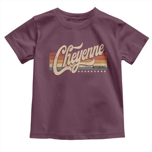 Cheyenne Wyoming Pride Retro Vintage WY State Toddler T Shirt