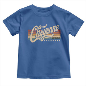 Cheyenne Wyoming Pride Retro Vintage WY State Toddler T Shirt