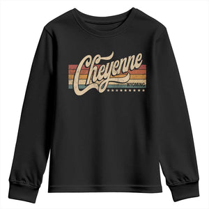 Cheyenne Wyoming Pride Retro Vintage WY State Youth Sweatshirt
