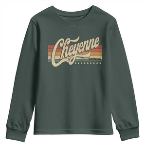 Cheyenne Wyoming Pride Retro Vintage WY State Youth Sweatshirt