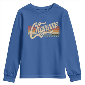 Cheyenne Wyoming Pride Retro Vintage WY State Youth Sweatshirt