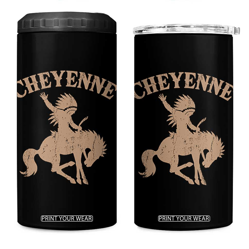 Cheyenne State Native American Cowboy Rodeo 4 in 1 Can Cooler Tumbler TS11 One Size: 16 oz Black Print Your Wear