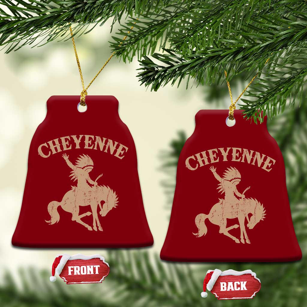 Cheyenne State Native American Cowboy Rodeo Ceramic Ornament TS11 Print Your Wear