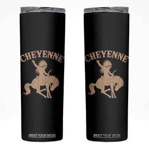 Cheyenne State Native American Cowboy Rodeo Skinny Tumbler TS11 Black Print Your Wear