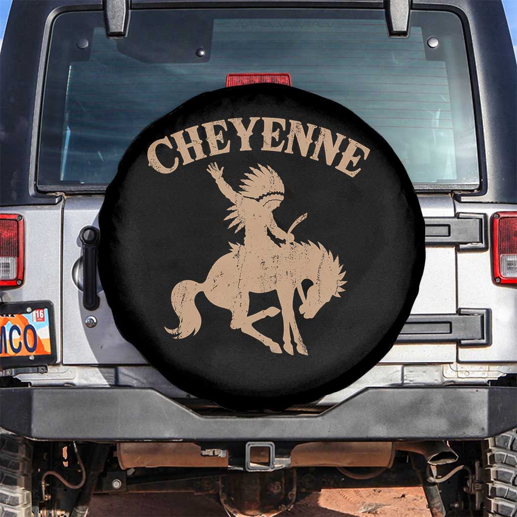 Cheyenne State Native American Cowboy Rodeo Spare Tire Cover TS11 No hole Black Print Your Wear