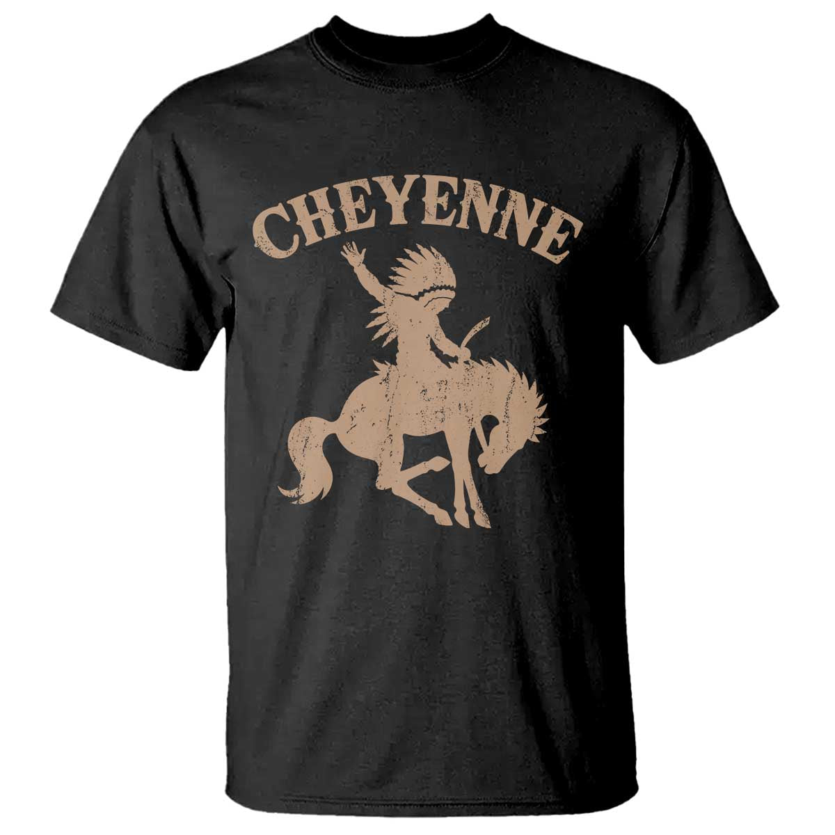 Cheyenne State Native American Cowboy Rodeo T Shirt TS11 Black Print Your Wear