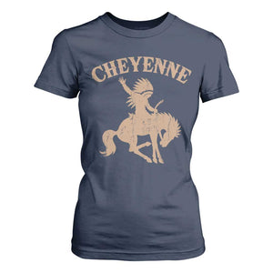 Cheyenne State Native American Cowboy Rodeo T Shirt For Women TS11 Navy Print Your Wear