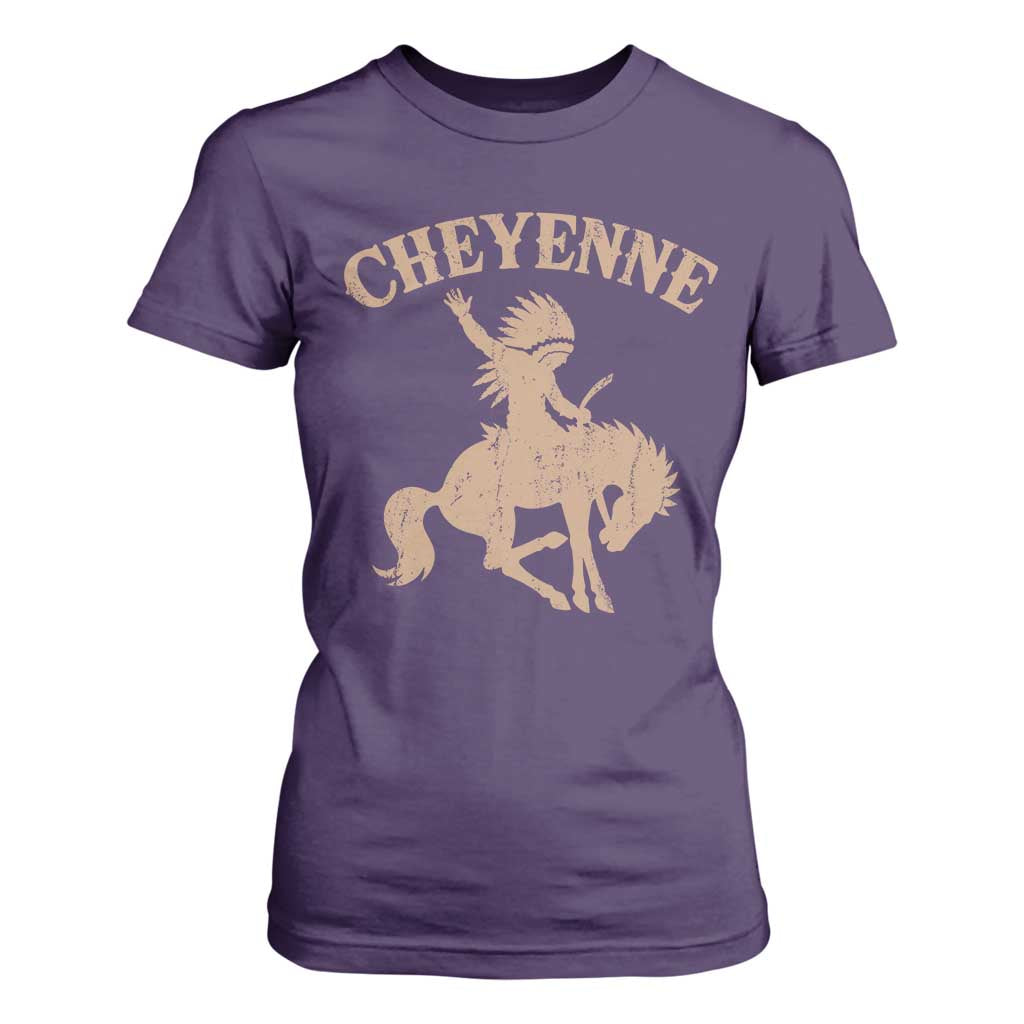 Cheyenne State Native American Cowboy Rodeo T Shirt For Women TS11 Purple Print Your Wear