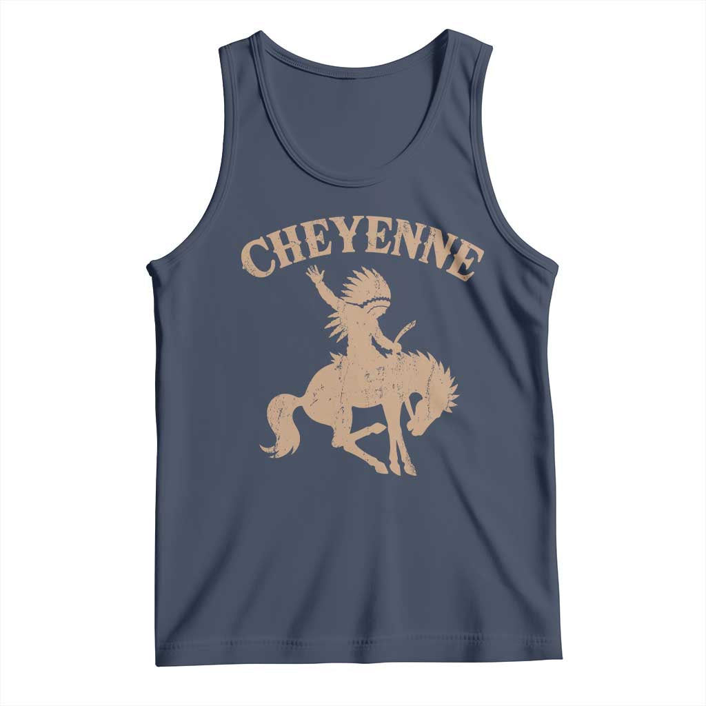 Cheyenne State Native American Cowboy Rodeo Tank Top TS11 Navy Print Your Wear