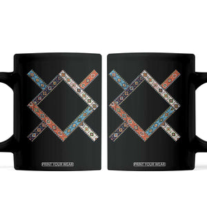 Northern Cheyenne Tribe Flag Montana Tribal Pattern Coffee Mug TS11 Black Print Your Wear
