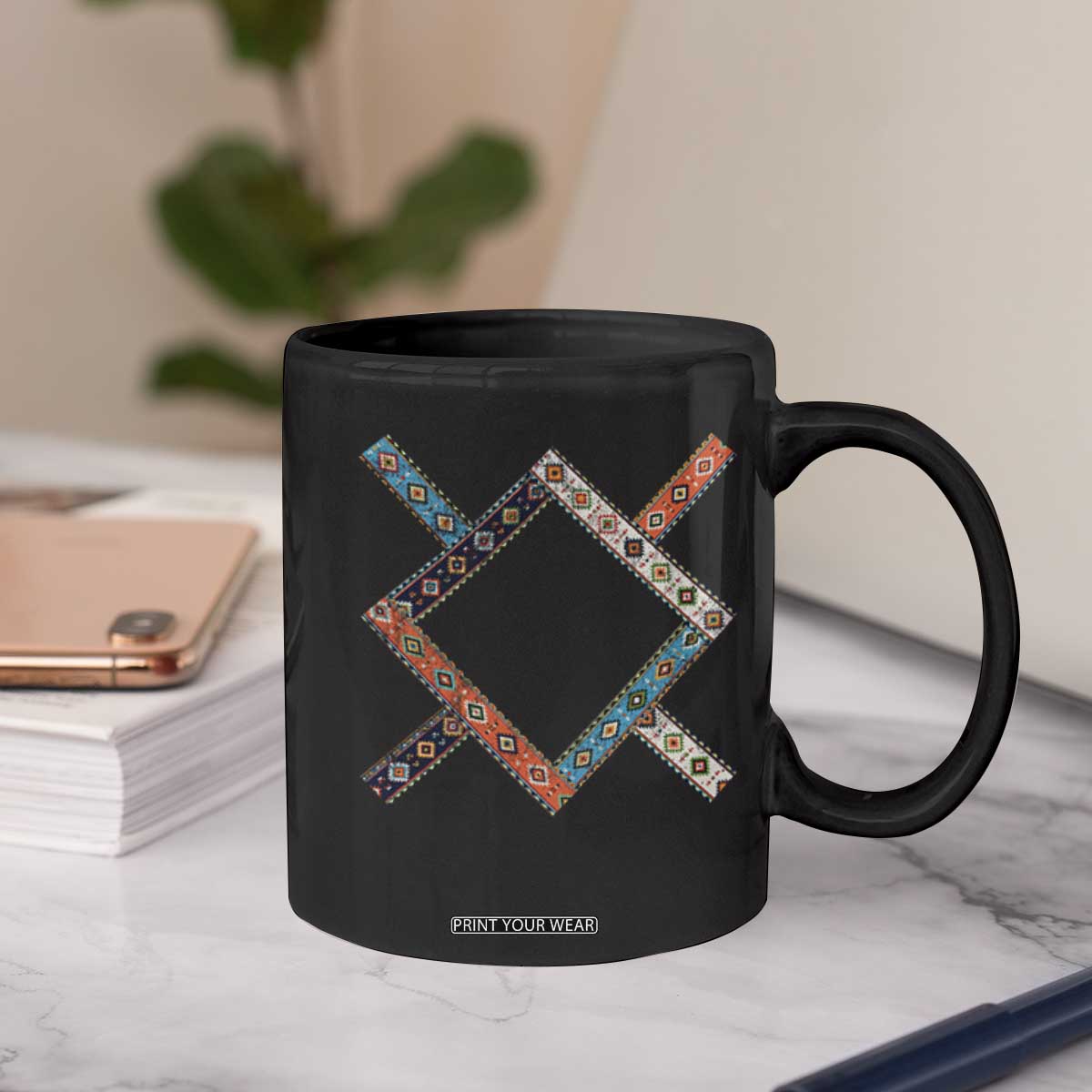 Northern Cheyenne Tribe Flag Montana Tribal Pattern Coffee Mug TS11 Print Your Wear