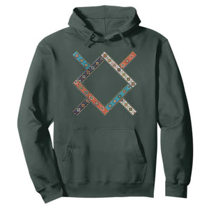 Northern Cheyenne Tribe Flag Montana Tribal Pattern Hoodie TS11 Dark Forest Green Print Your Wear