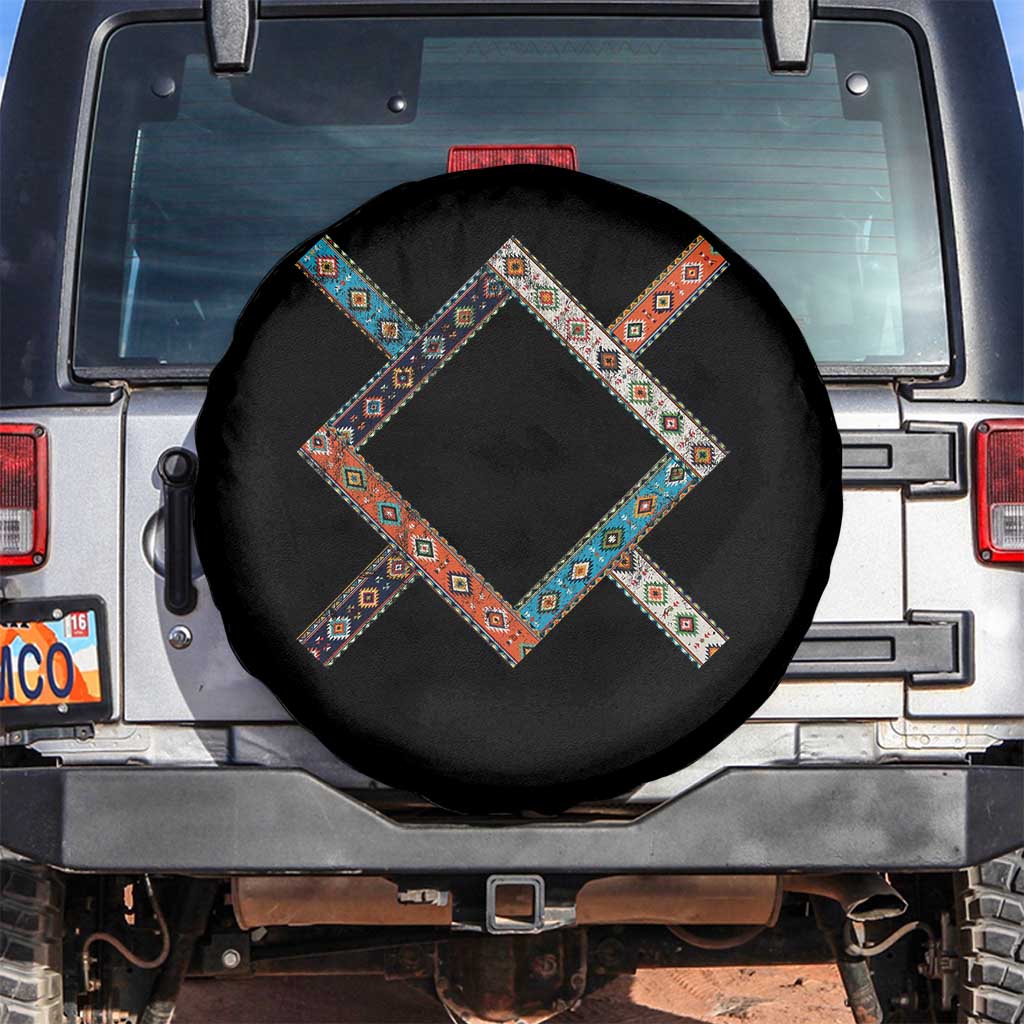 Northern Cheyenne Tribe Flag Montana Tribal Pattern Spare Tire Cover TS11 No hole Black Print Your Wear