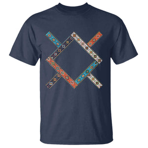 Northern Cheyenne Tribe Flag Montana Tribal Pattern T Shirt TS11 Navy Print Your Wear