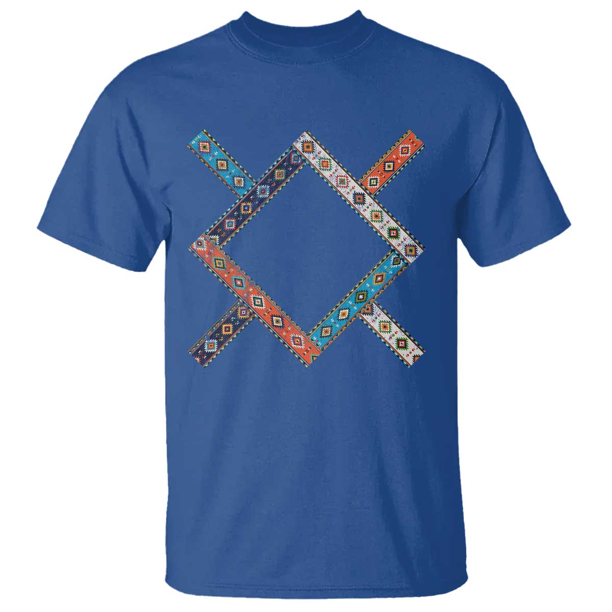 Northern Cheyenne Tribe Flag Montana Tribal Pattern T Shirt TS11 Royal Blue Print Your Wear