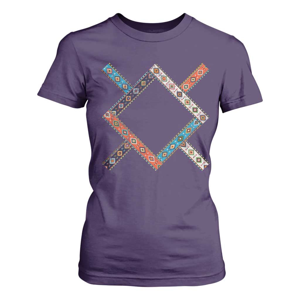 Northern Cheyenne Tribe Flag Montana Tribal Pattern T Shirt For Women TS11 Purple Print Your Wear